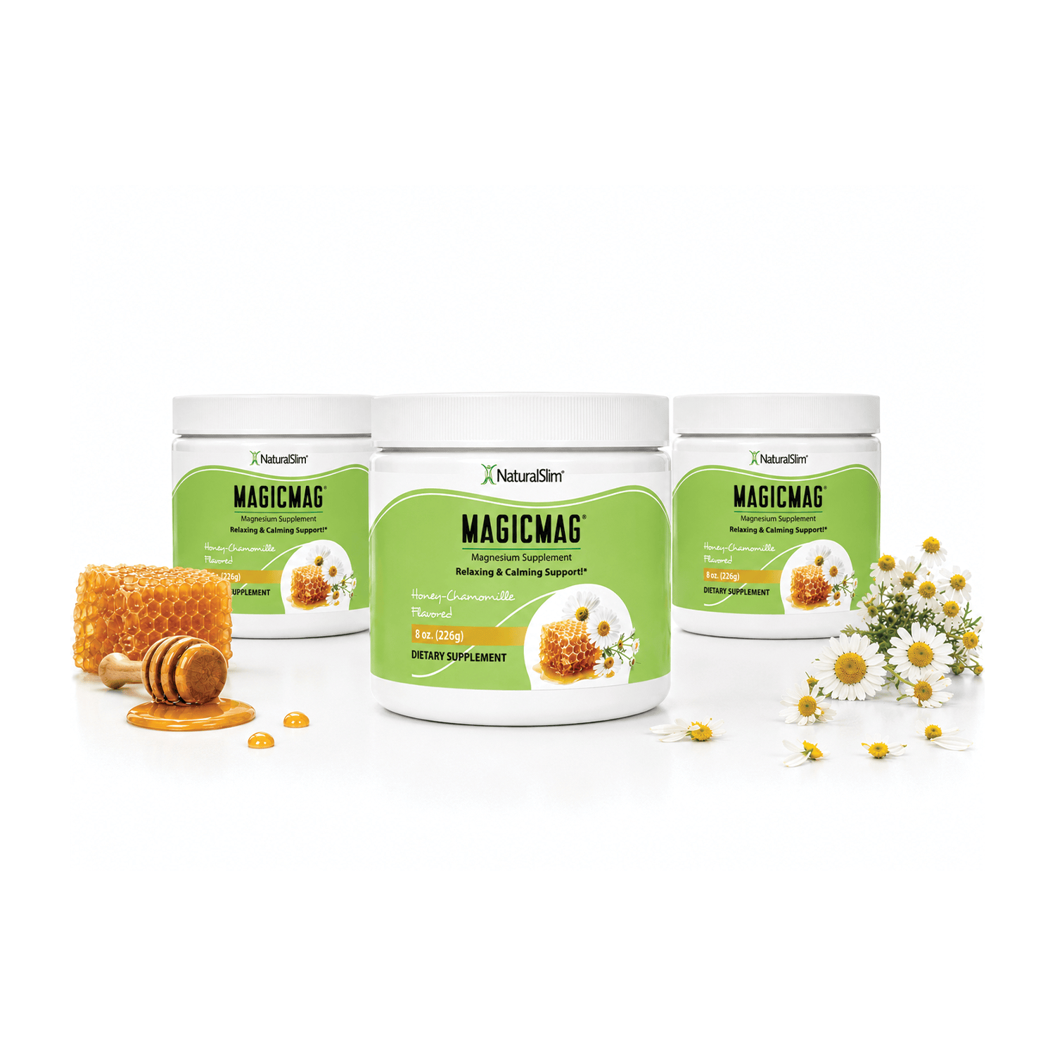 3 frascos MagicMag® Honey-Chamomile (Miel y Manzanilla) Anti-Stress Drink | Bebida de Magnesio *Apoyo relajante y calmante El-poder-del-metabolismo-frank-suarez adelgazar naturalmente metabolismotv unimetab candiseptic kit de candida mejorar el metabolismo y la salud