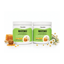 Cargar imagen en el visor de la galería, 2 frascos MagicMag® Honey-Chamomile (Miel y Manzanilla) Anti-Stress Drink | Bebida de Magnesio *Apoyo relajante y calmante El-poder-del-metabolismo-frank-suarez adelgazar naturalmente metabolismotv unimetab candiseptic kit de candida mejorar el metabolismo y la salud

