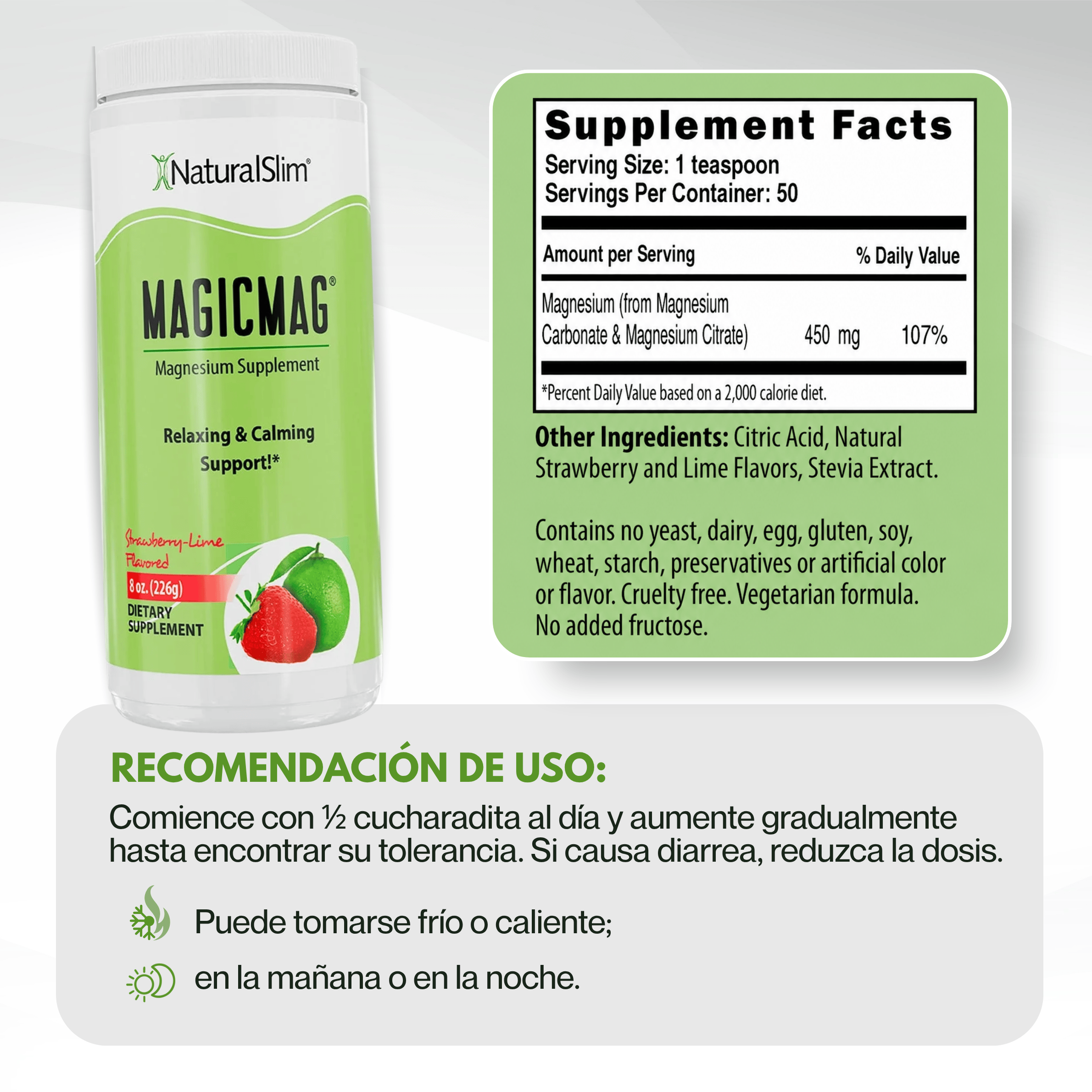 MagicMag® - Anti-Stress Drink | Bebida de Citrato de Magnesio *Sabor Strawberry and Lime (Fresa y Lima) El-poder-del-metabolismo-frank-suarez adelgazar naturalmente metabolismotv unimetab candiseptic kit de candida mejorar el metabolismo y la salud