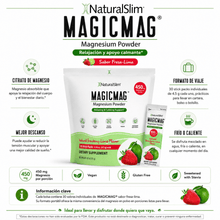 Cargar imagen en el visor de la galería, MagicMag® Stick Packs de 30 Unidades | Viaje-Travel | Fresa-Lima | Suplemento Citrato de Magnesio | Apoyo Relajante y Calmante* El-poder-del-metabolismo-frank-suarez adelgazar naturalmente metabolismotv unimetab candiseptic kit de candida mejorar el metabolismo y la salud
