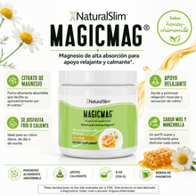 Cargar imagen en el visor de la galería, MagicMag® Honey-Chamomile (Miel y Manzanilla) Anti-Stress Drink | Bebida de Magnesio *Apoyo relajante y calmante El-poder-del-metabolismo-frank-suarez adelgazar naturalmente metabolismotv unimetab candiseptic kit de candida mejorar el metabolismo y la salud
