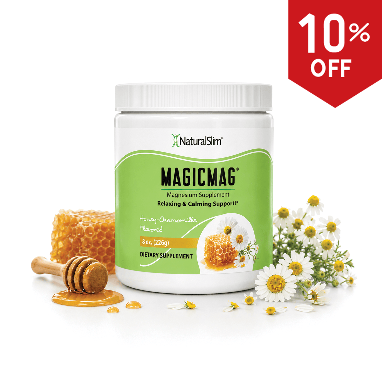 MagicMag® Honey-Chamomile (Miel y Manzanilla) Anti-Stress Drink | Bebida de Magnesio *Apoyo relajante y calmante El-poder-del-metabolismo-frank-suarez adelgazar naturalmente metabolismotv unimetab candiseptic kit de candida mejorar el metabolismo y la salud