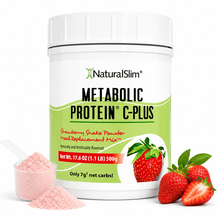 Cargar imagen en el visor de la galería, Metabolic Protein® C-Plus Strawberry | Batida de proteína de “whey” reforzada con Vitamina C de fresa El-poder-del-metabolismo-frank-suarez adelgazar naturalmente metabolismotv unimetab candiseptic kit de candida mejorar el metabolismo y la salud
