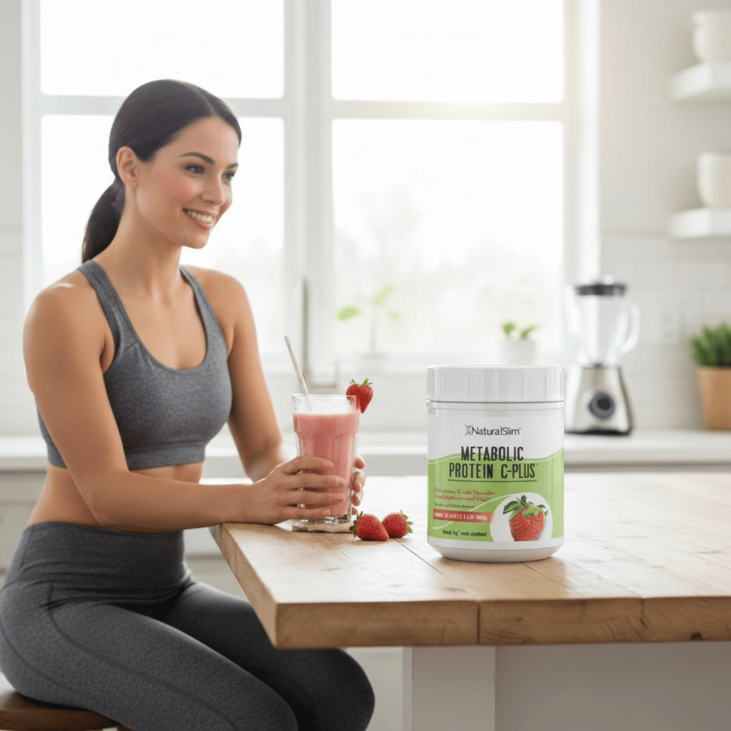 Metabolic Protein® C-Plus Strawberry | Batida de proteína de “whey” reforzada con Vitamina C de fresa El-poder-del-metabolismo-frank-suarez adelgazar naturalmente metabolismotv unimetab candiseptic kit de candida mejorar el metabolismo y la salud