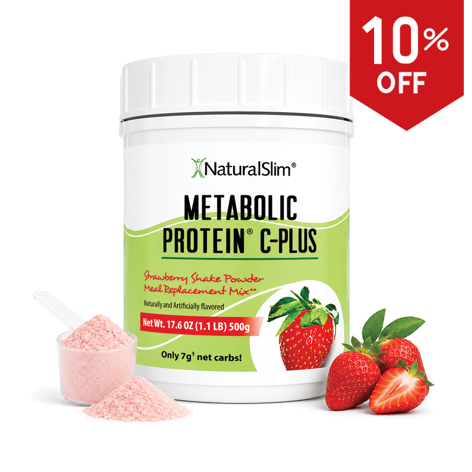 Metabolic Protein® C-Plus Strawberry | Batida de proteína de “whey” reforzada con Vitamina C de fresa El-poder-del-metabolismo-frank-suarez adelgazar naturalmente metabolismotv unimetab candiseptic kit de candida mejorar el metabolismo y la salud