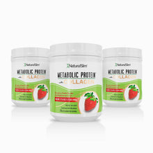 Cargar imagen en el visor de la galería, 3 METABOLIC PROTEIN™ COLLAGEN - STRAWBERRY METABOLIC PROTEIN® with COLLAGEN - STRAWBERRY | Batida de proteína de “whey” sabor a Fresa con Colágeno El-poder-del-metabolismo-frank-suarez adelgazar naturalmente metabolismotv unimetab candiseptic kit de candida mejorar el metabolismo y la salud
