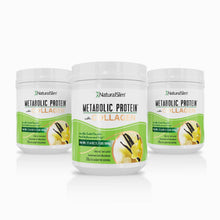 Cargar imagen en el visor de la galería, 3 METABOLIC PROTEIN™ COLLAGEN - VANILLA METABOLIC PROTEIN® with COLLAGEN - VANILLA | Batida de  proteína de “whey”  sabor Vainilla con Colágeno El-poder-del-metabolismo-frank-suarez adelgazar naturalmente metabolismotv unimetab candiseptic kit de candida mejorar el metabolismo y la salud
