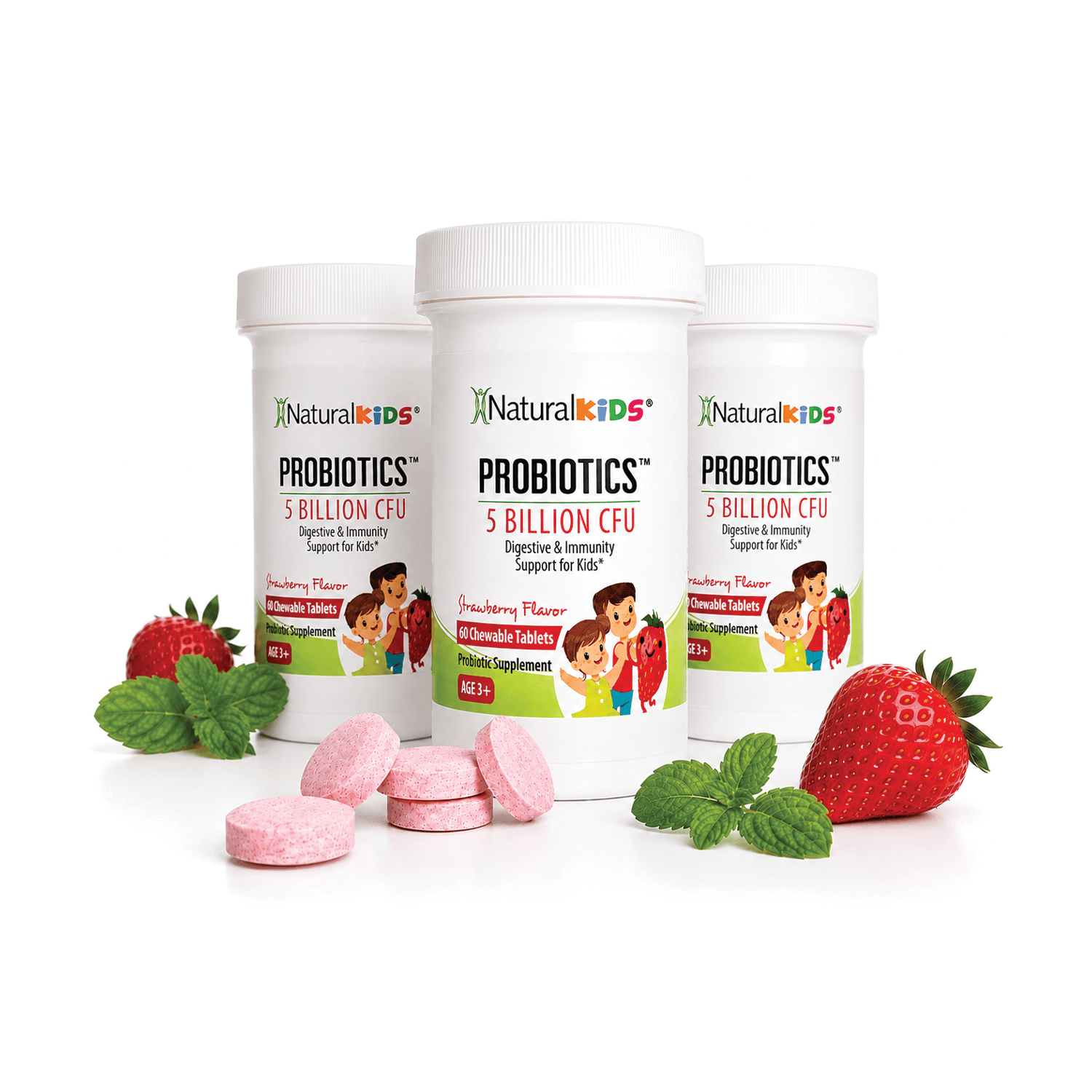 3 frascos PROBIOTICS™ NaturalKids® PROBIOTICS™ | Probióticos masticable | Apoyo digestivo e inmunológico* para niños El-poder-del-metabolismo-frank-suarez adelgazar naturalmente metabolismotv unimetab candiseptic kit de candida mejorar el metabolismo y la salud
