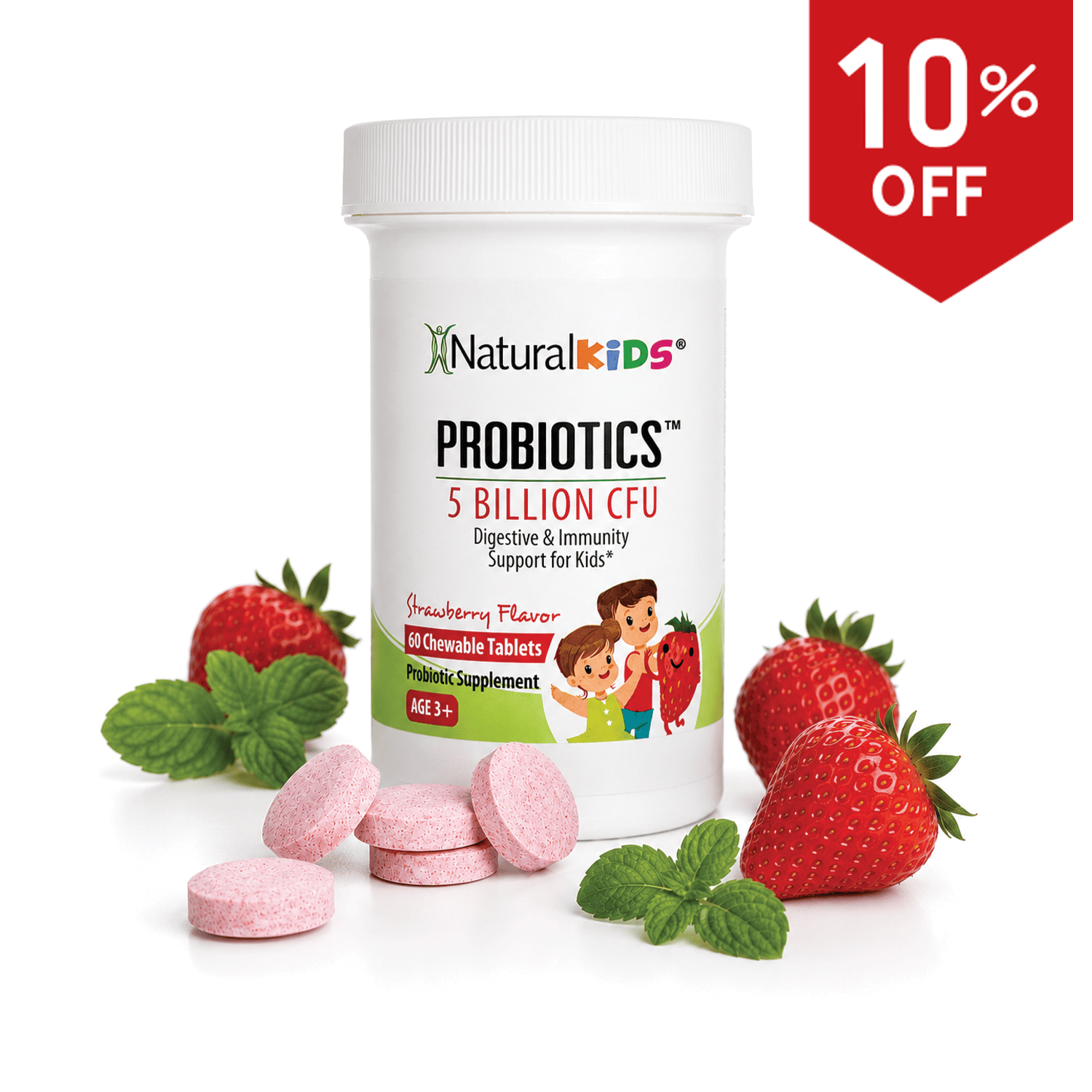 NaturalKids® PROBIOTICS™ | Probióticos masticable | Apoyo digestivo e inmunológico* para niños El-poder-del-metabolismo-frank-suarez adelgazar naturalmente metabolismotv unimetab candiseptic kit de candida mejorar el metabolismo y la salud