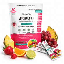 Cargar imagen en el visor de la galería, NaturalSlim® ELECTROLYTES™ - Fruit Punch Flavored El-poder-del-metabolismo-frank-suarez adelgazar naturalmente metabolismotv unimetab candiseptic kit de candida mejorar el metabolismo y la salud
