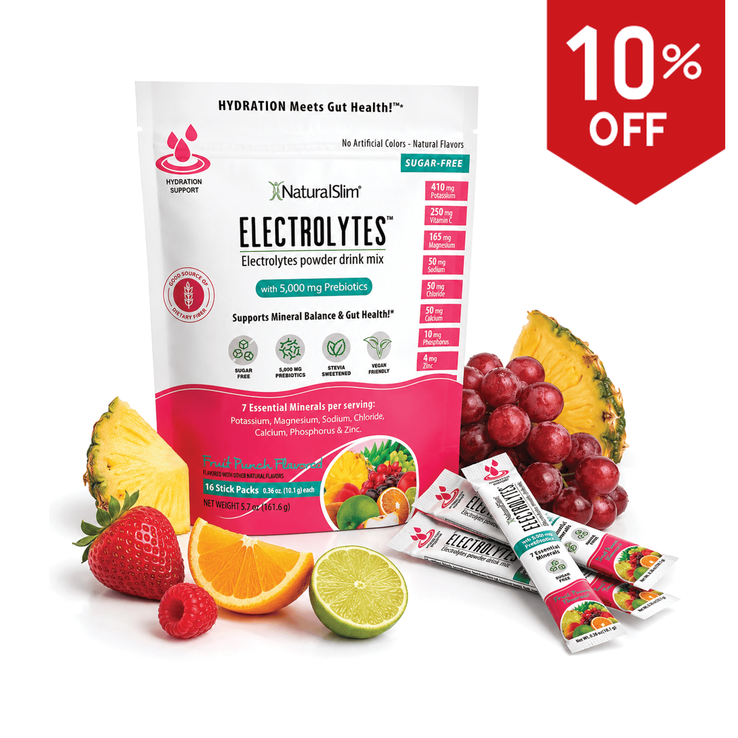 NaturalSlim® ELECTROLYTES™ - Fruit Punch Flavored El-poder-del-metabolismo-frank-suarez adelgazar naturalmente metabolismotv unimetab candiseptic kit de candida mejorar el metabolismo y la salud