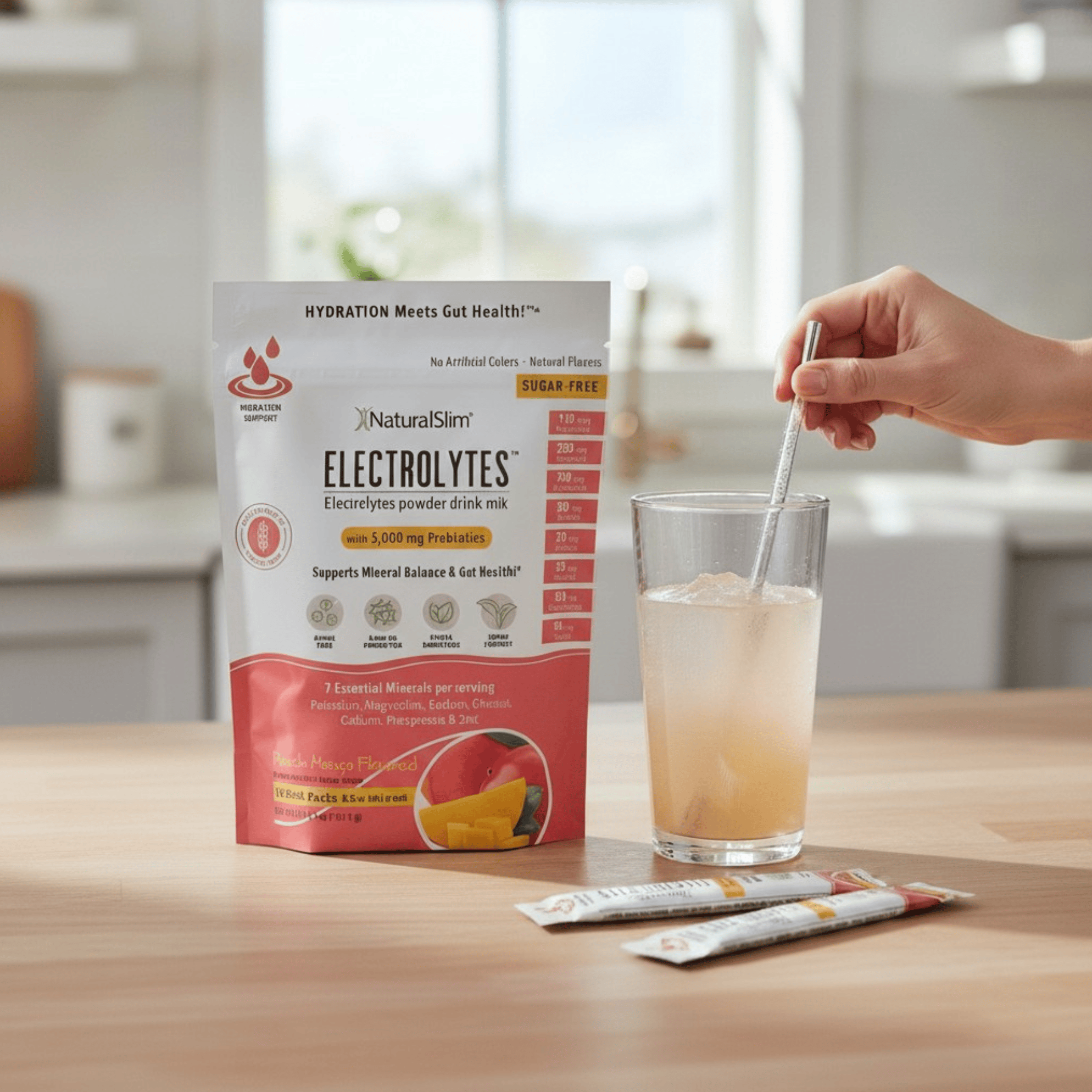 NaturalSlim® ELECTROLYTES™ - Peach-Mango Flavored El-poder-del-metabolismo-frank-suarez adelgazar naturalmente metabolismotv unimetab candiseptic kit de candida mejorar el metabolismo y la salud