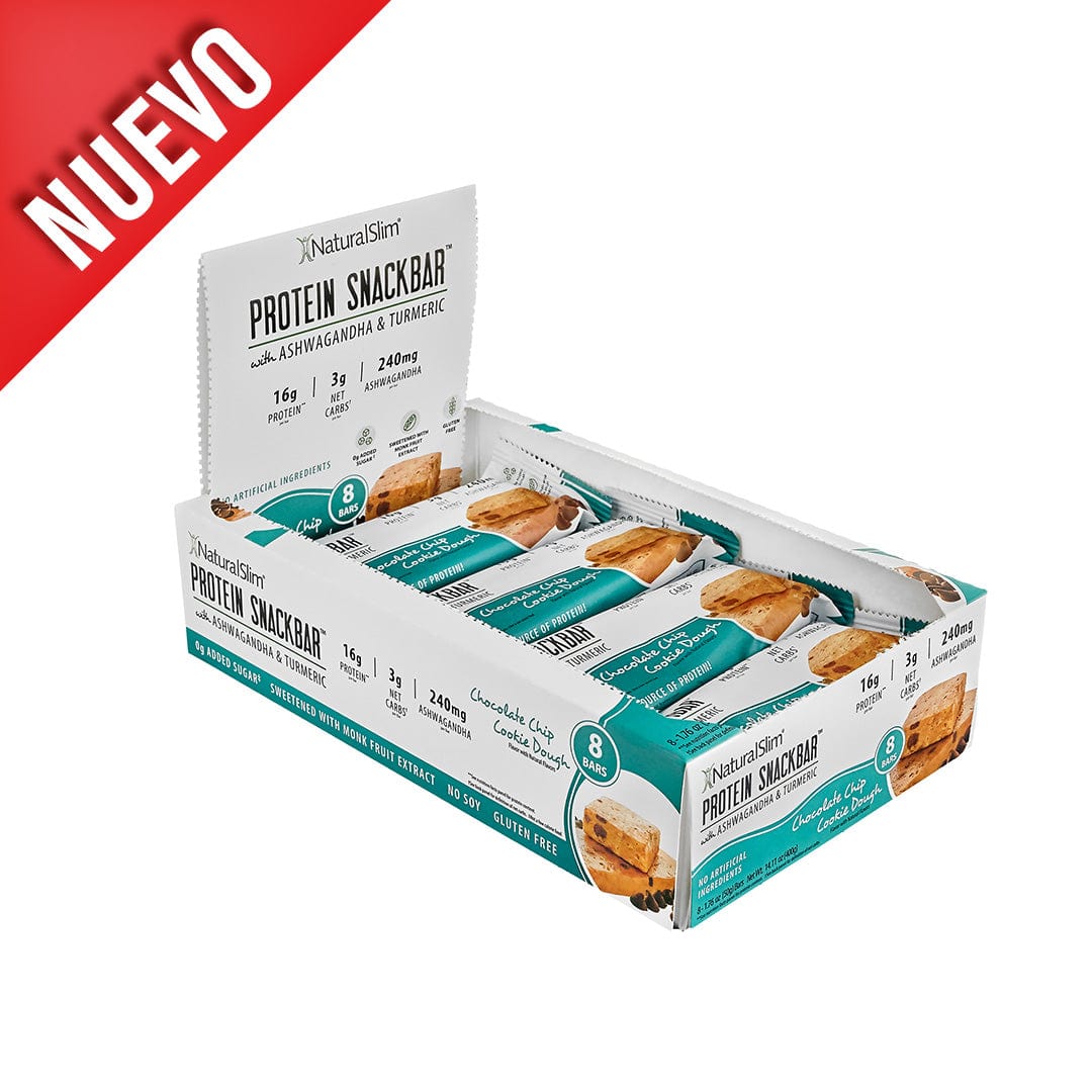 NaturalSlim® Protein Snackbar™ Chocolate Chip Cookie Dough | Barras de proteína El-poder-del-metabolismo-frank-suarez adelgazar naturalmente metabolismotv unimetab candiseptic kit de candida mejorar el metabolismo y la salud