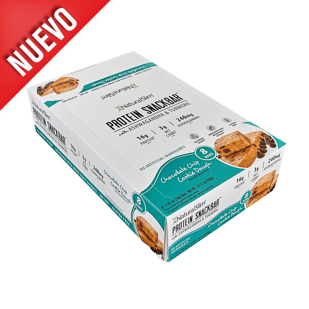 NaturalSlim® Protein Snackbar™ Chocolate Chip Cookie Dough | Barras de proteína El-poder-del-metabolismo-frank-suarez adelgazar naturalmente metabolismotv unimetab candiseptic kit de candida mejorar el metabolismo y la salud