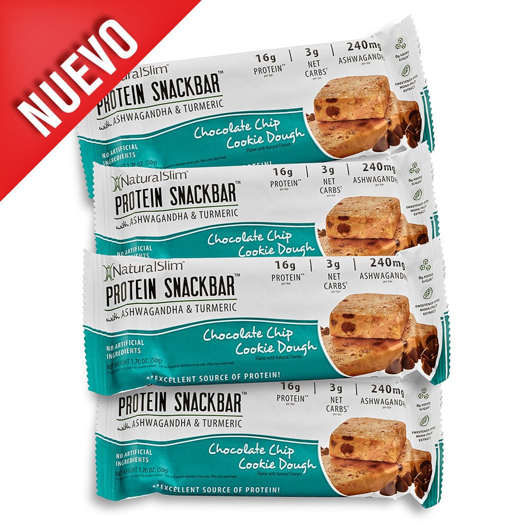 NaturalSlim® Protein Snackbar™ Chocolate Chip Cookie Dough | Barras de proteína El-poder-del-metabolismo-frank-suarez adelgazar naturalmente metabolismotv unimetab candiseptic kit de candida mejorar el metabolismo y la salud