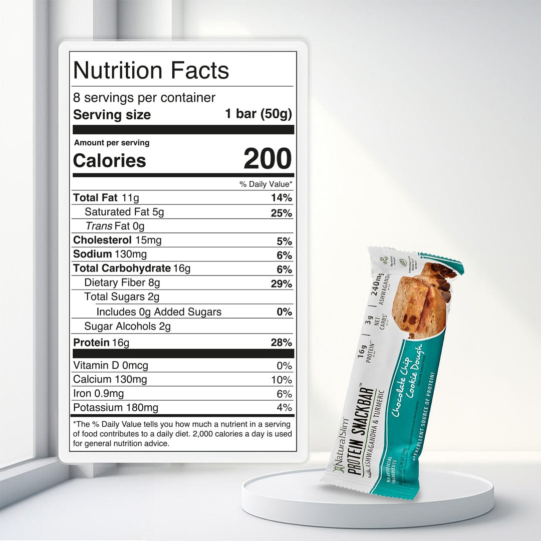 NaturalSlim® Protein Snackbar™ Chocolate Chip Cookie Dough | Barras de proteína El-poder-del-metabolismo-frank-suarez adelgazar naturalmente metabolismotv unimetab candiseptic kit de candida mejorar el metabolismo y la salud