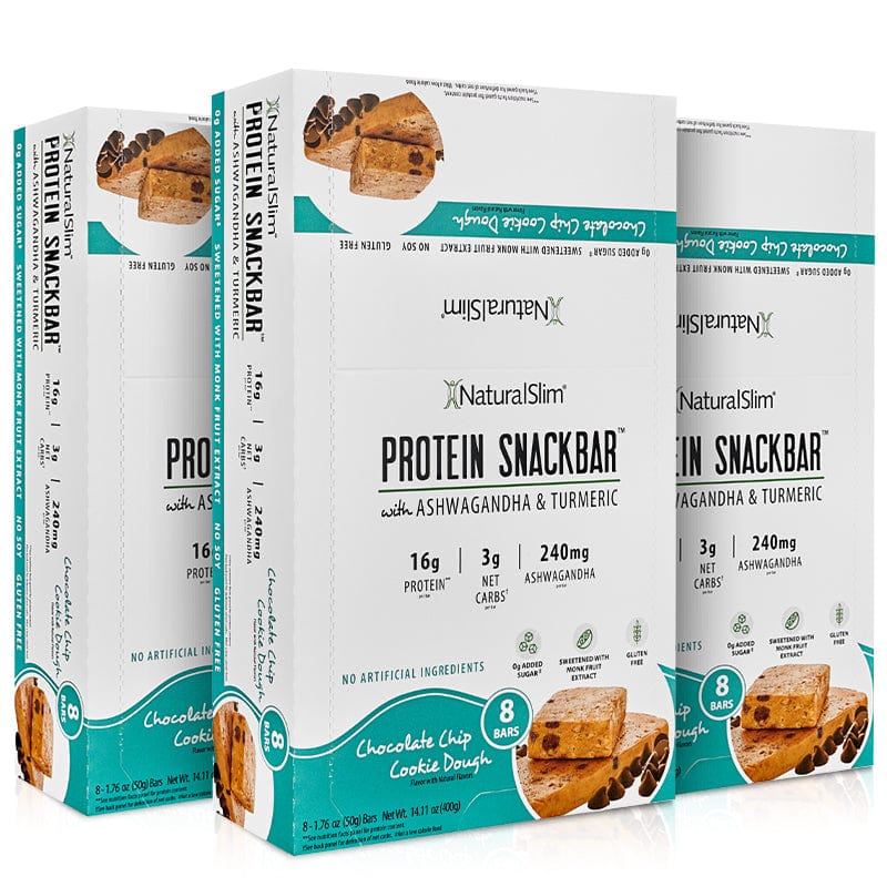 (3) Cajas NaturalSlim® Protein Snackbar™ Chocolate Chip Cookie Dough | Barras de proteína El-poder-del-metabolismo-frank-suarez adelgazar naturalmente metabolismotv unimetab candiseptic kit de candida mejorar el metabolismo y la salud