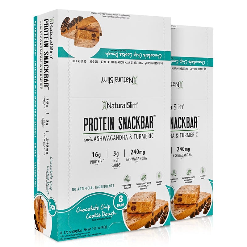 (2) Cajas NaturalSlim® Protein Snackbar™ Chocolate Chip Cookie Dough | Barras de proteína El-poder-del-metabolismo-frank-suarez adelgazar naturalmente metabolismotv unimetab candiseptic kit de candida mejorar el metabolismo y la salud