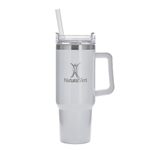 Cargar imagen en el visor de la galería, NaturalSlim® Tumbler (Limited Edition White) - Vaso térmico de acero inoxidable | 40 oz El-poder-del-metabolismo-frank-suarez adelgazar naturalmente metabolismotv unimetab candiseptic kit de candida mejorar el metabolismo y la salud
