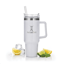 Cargar imagen en el visor de la galería, NaturalSlim® Tumbler (Limited Edition White) - Vaso térmico de acero inoxidable | 40 oz El-poder-del-metabolismo-frank-suarez adelgazar naturalmente metabolismotv unimetab candiseptic kit de candida mejorar el metabolismo y la salud
