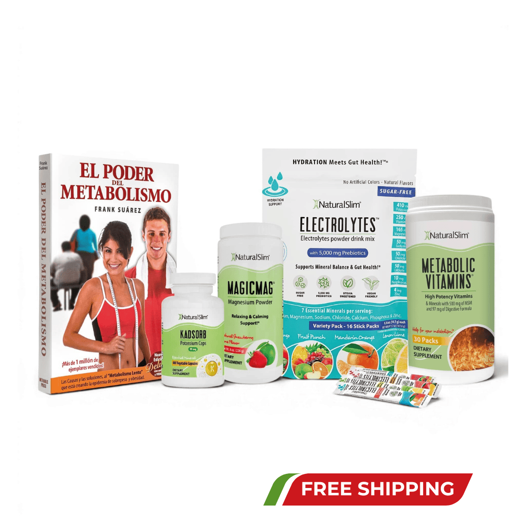 NEW Athletic Metabolic Kit™ | NaturalSlim® Electrolytes™, MagicMag®, Metabolic Vitamins®, Kadsorb® y Libro de Frank Suárez El-poder-del-metabolismo-frank-suarez adelgazar naturalmente metabolismotv unimetab candiseptic kit de candida mejorar el metabolismo y la salud