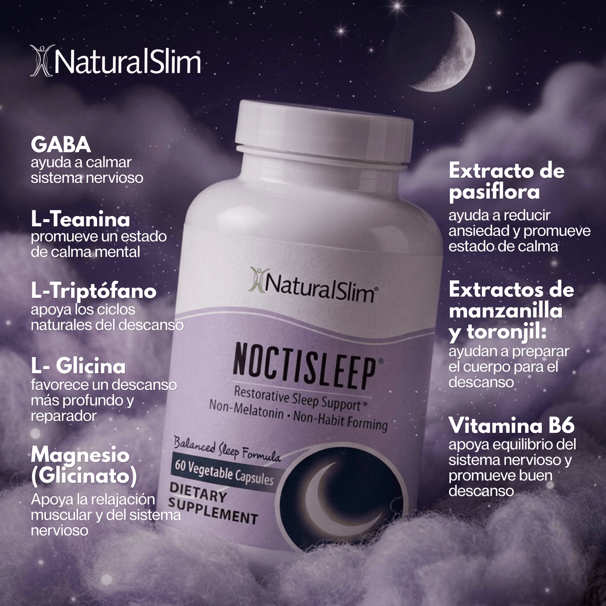 NUEVO NoctiSleep® | Descanso profundo y natural - Apoyo equilibrado para dormir y un sueño reparador El-poder-del-metabolismo-frank-suarez adelgazar naturalmente metabolismotv unimetab candiseptic kit de candida mejorar el metabolismo y la salud