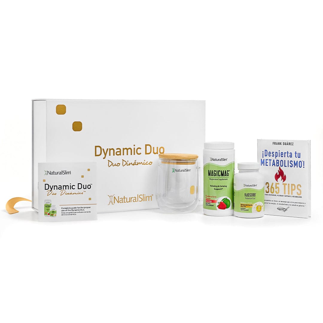 (1) MagicMag®; (1) Kadsorb®; (1) Libro ¡Despierta tu Metabolismo!; (1) Mug y (1) Caja de Regalo con (1) Panfleto Informativo OFERTA Dúo Dinámico Gift Set - MagicMag®, Kadsorb®, Libro ¡Despierta tu Metabolismo!, Mug y Caja de Regalo| Magnesio y Potasio El-poder-del-metabolismo-frank-suarez adelgazar naturalmente metabolismotv unimetab candiseptic kit de candida mejorar el metabolismo y la salud