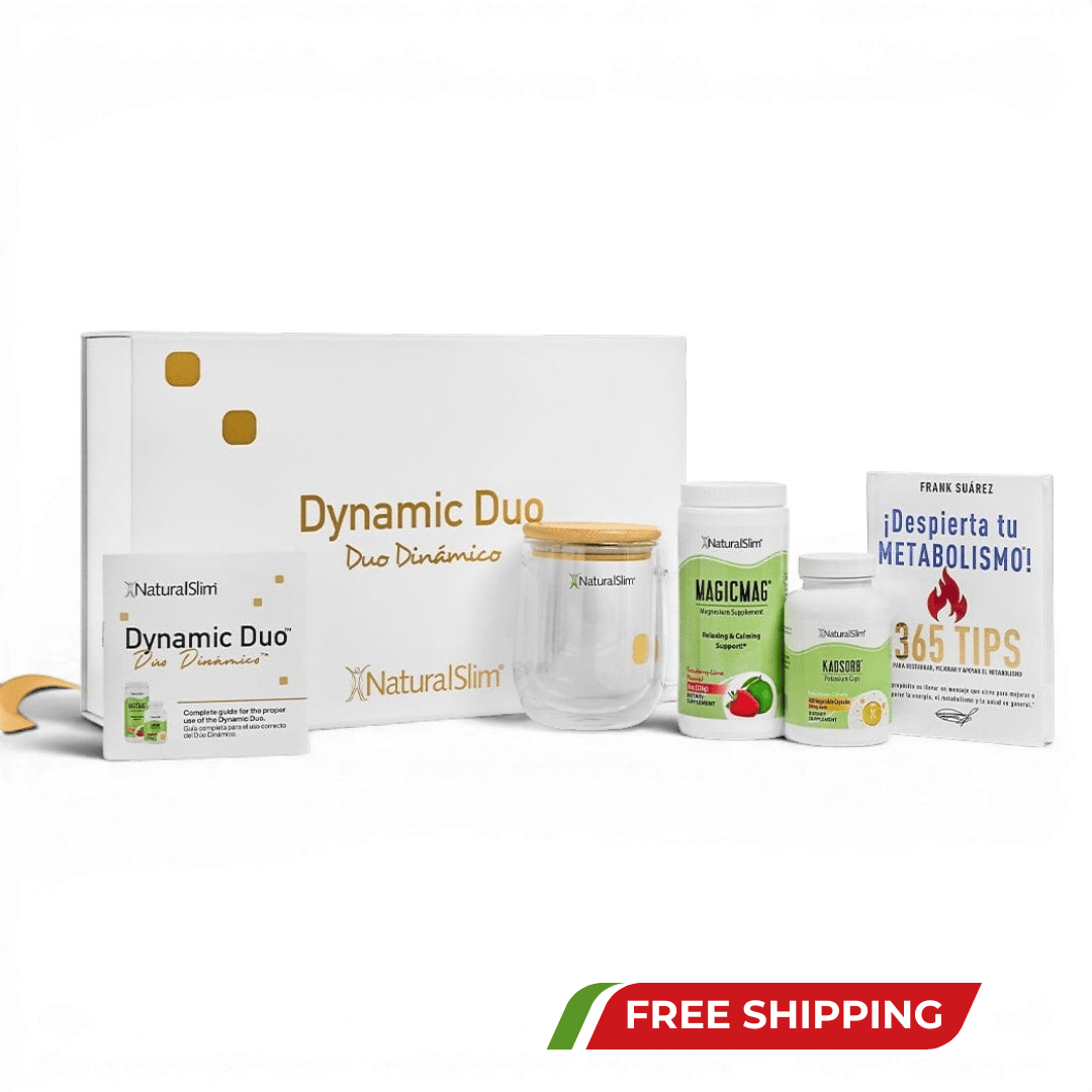 (1) MagicMag®; (1) Kadsorb®; (1) Libro ¡Despierta tu Metabolismo!; (1) Mug y (1) Caja de Regalo con (1) Panfleto Informativo OFERTA Dúo Dinámico Gift Set - MagicMag®, Kadsorb®, Libro ¡Despierta tu Metabolismo!, Mug y Caja de Regalo| Magnesio y Potasio El-poder-del-metabolismo-frank-suarez adelgazar naturalmente metabolismotv unimetab candiseptic kit de candida mejorar el metabolismo y la salud
