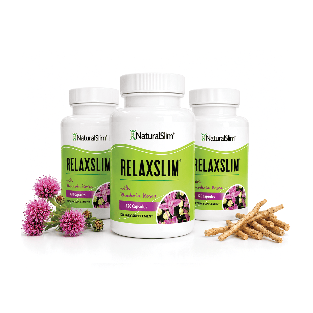 3 frascos RelaxSlim RelaxSlim® | Adaptógenos y Rhodiola Rosea El-poder-del-metabolismo-frank-suarez adelgazar naturalmente metabolismotv unimetab candiseptic kit de candida mejorar el metabolismo y la salud