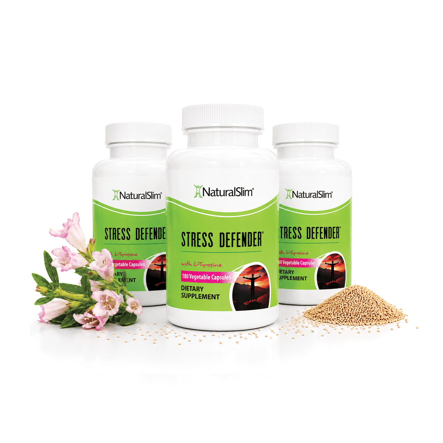 3 frascos Stress Defender Stress Defender® |  Con Vitamina B5 y L-Tirosina El-poder-del-metabolismo-frank-suarez adelgazar naturalmente metabolismotv unimetab candiseptic kit de candida mejorar el metabolismo y la salud