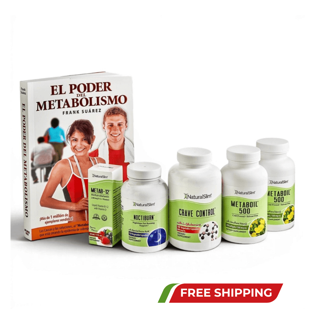 Kit+Libro Super Booster™ Kit | Metab-12®, MetabOil®, Noctiburn® & Crave Control™ | Envío Gratis El-poder-del-metabolismo-frank-suarez adelgazar naturalmente metabolismotv unimetab candiseptic kit de candida mejorar el metabolismo y la salud