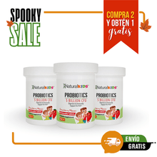 Cargar imagen en el visor de la galería, Oferta Compra 2 y el 3ro GRATIS | NaturalKids® PROBIOTICS™ | Probióticos en tableta masticable | Apoyo digestivo e inmunológico* para niños (Copy)
