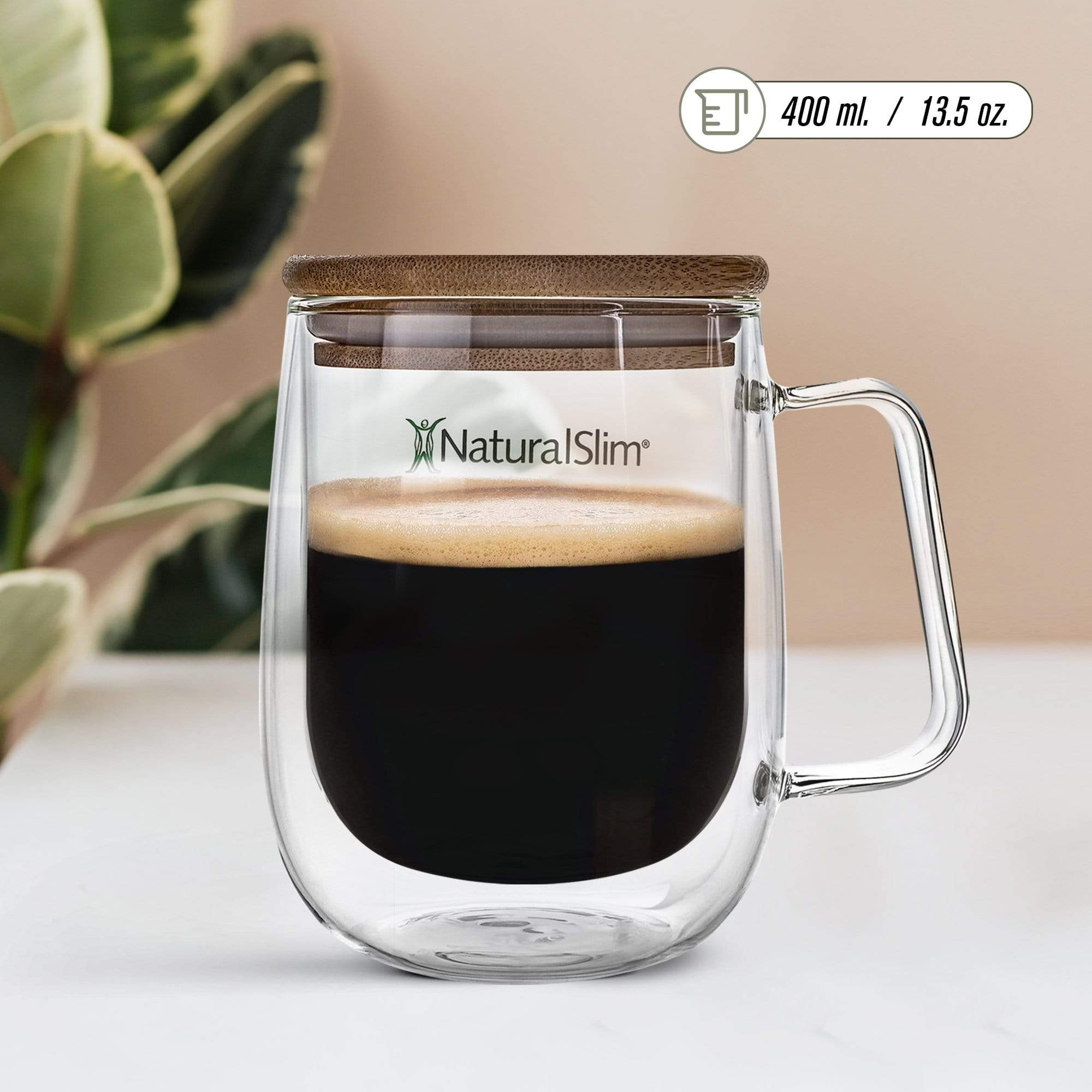Taza para bebidas frías o calientes de NaturalSlim® | Double Wall Glass Mug El-poder-del-metabolismo-frank-suarez adelgazar naturalmente metabolismotv unimetab candiseptic kit de candida mejorar el metabolismo y la salud